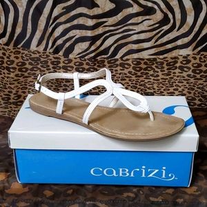 New! Cabrizi White Sandals, Style: Laura, Size 10